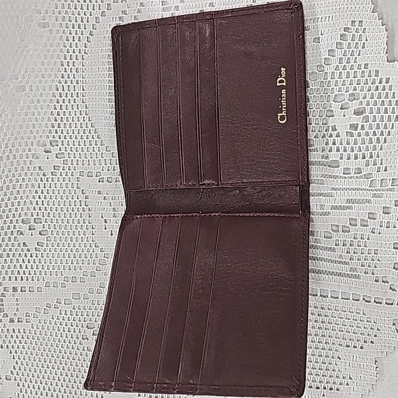 Christian Dior men's brown leather slim wallet - Picture 3 of 8